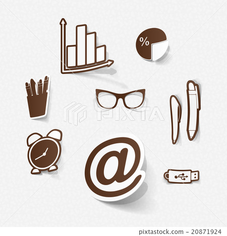 office set of icons business 20871924