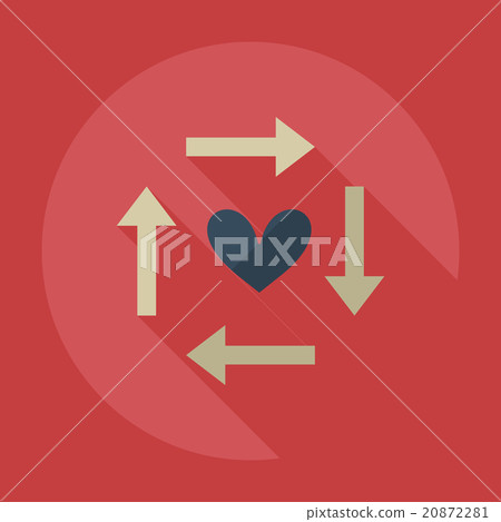 Flat modern design with shadow icons sign of love - Stock Illustration ...