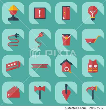 Flat concept, set modern design with shadow - Stock Illustration ...