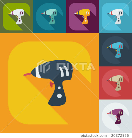 Flat concept, set modern design with shadow - Stock Illustration ...
