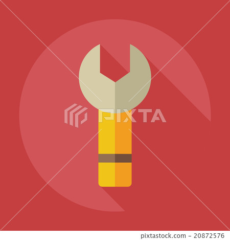 Flat modern design with shadow icons wrench 20872576