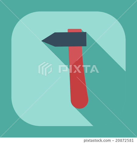 Flat modern design with shadow icons hammer-插圖素材 [20872581] - PIXTA圖庫