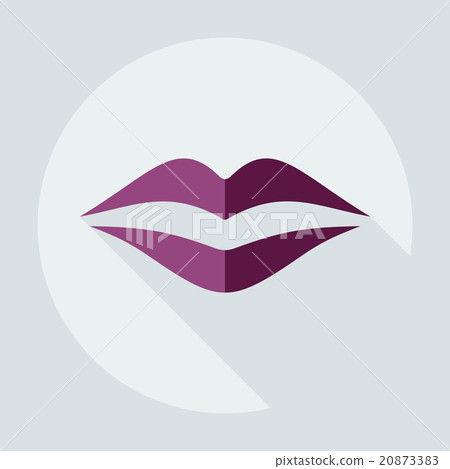 Flat modern design with shadow icons lips 20873383