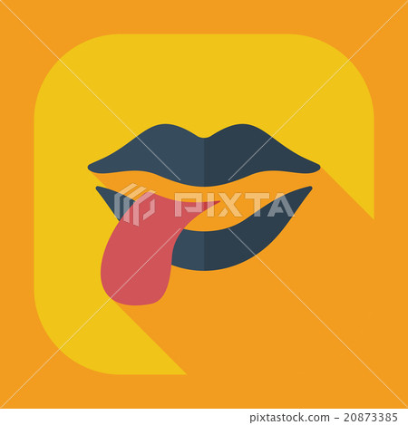 Flat modern design with shadow icons lips 20873385