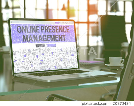 Online Presence Management Concept on Laptop 20873424