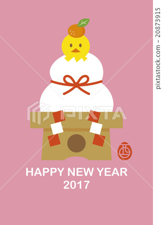 rooster, new year's card, kagami rice cakes 20873915