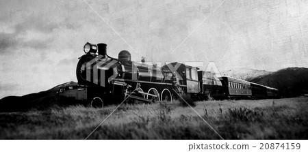 Steam Train In A Open Countryside Natural Scene Concept Steam Train In A Open Countryside Natural Scene Concept 20874159
