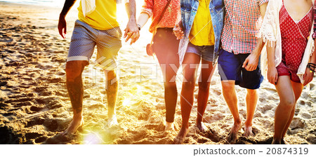 Diverse Beach Summer Friends Fun Bonding Concept Diverse Beach Summer Friends Fun Bonding Concept 20874319