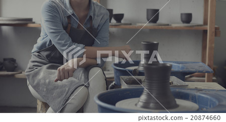 Craftsman Artist Pottery Skill Workshop Concept 20874660