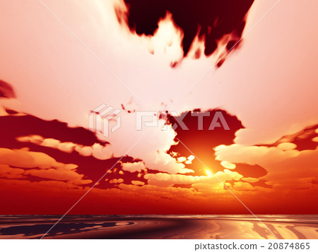 Wind and clouds with the sea 20874865