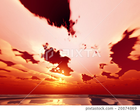 Wind and clouds with the sea 20874869