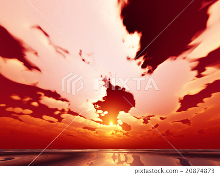Wind and clouds with the sea 20874873