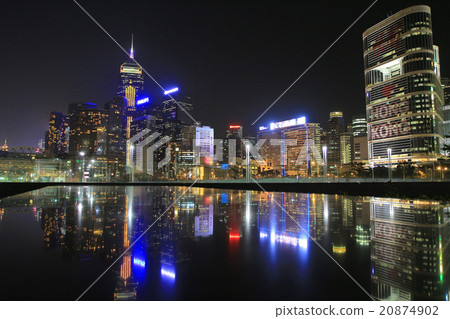 Skyscraper tower of tall in night 20874902