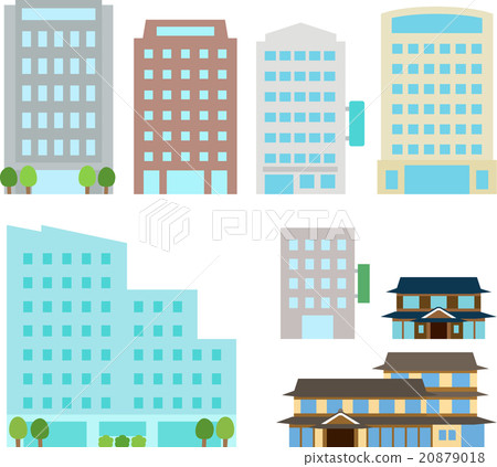 Hotel set of inn buildings 20879018