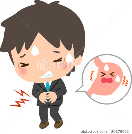 遭受胃痛的一個年輕商人 20879022