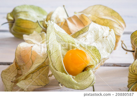 Golden berries close-up on a table 20880587