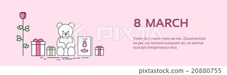 March Woman's Day Present Box Flower Rose Teddy March Woman's Day Present Box Flower Rose Teddy 20880755