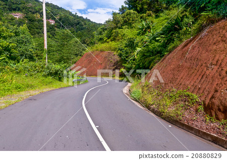 Winding road through Dominica Winding road through Dominica 20880829