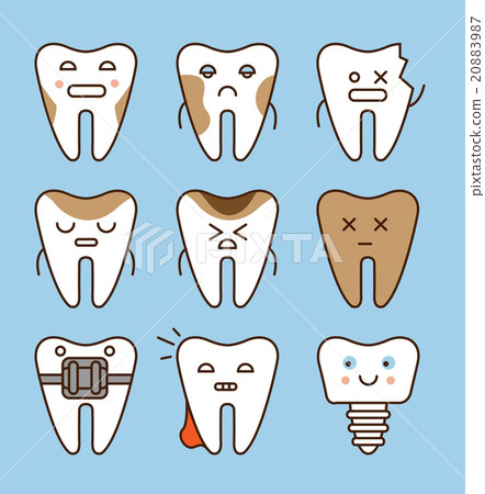 Tooth icons set, dental collection - Stock Illustration [20883987] - PIXTA