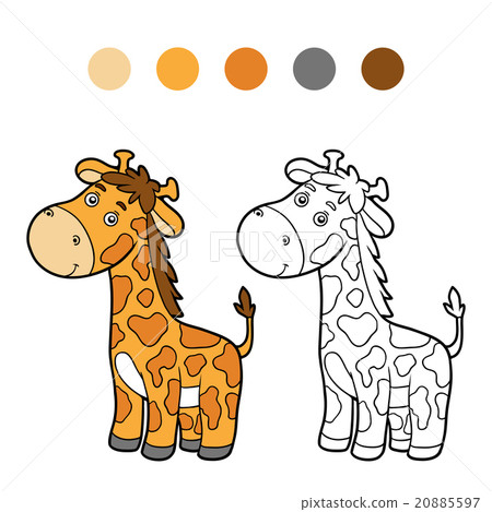 Coloring book, coloring page (giraffe) 20885597