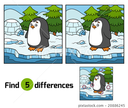 Find differences (penguin and background) Find differences (penguin and background) 20886245