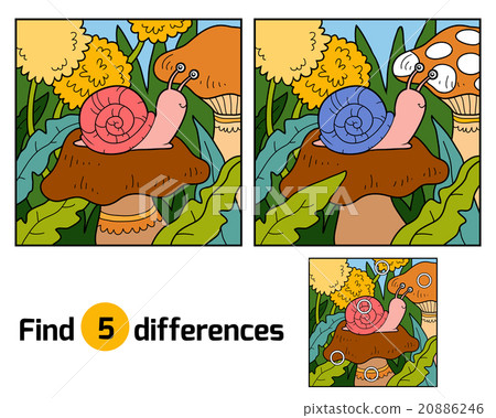 Find differences (snail and background) Find differences (snail and background) 20886246