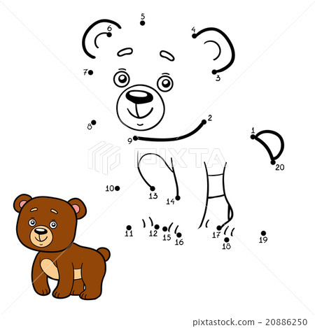 Numbers game, dot to dot (bear) Numbers game, dot to dot (bear) 20886250