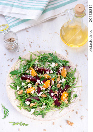 beetroot salad with feta cheese and mandarins beetroot salad with feta cheese and mandarins 20886812