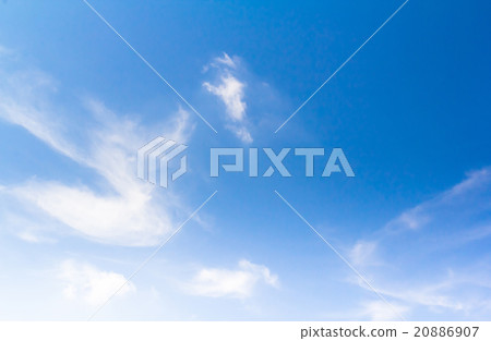 Blue Sky With White Fluffy Cloud In Summer Blue Sky With White Fluffy Cloud In Summer 20886907