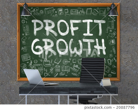 Profit Growth Concept. Doodle Icons on Chalkboard. 20887796