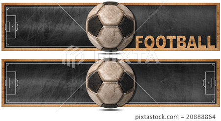 Two Football Banners with Blackboard Two Football Banners with Blackboard 20888864