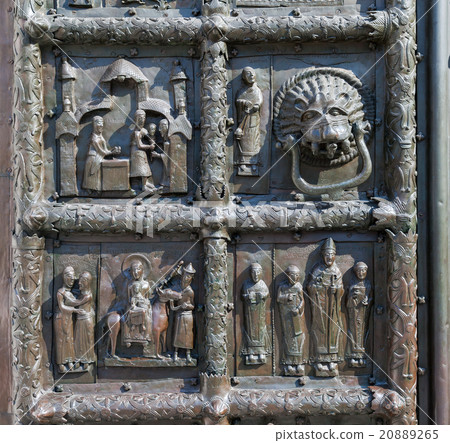 Detail of the bronze gates of St. Sophia Cathedral Detail of the bronze gates of St. Sophia Cathedral 20889265