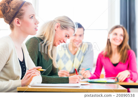 University college students having examination University college students having examination 20890538