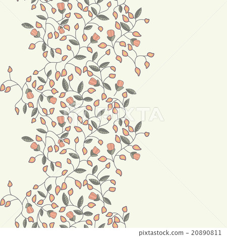 Floral vector pattern. Seamless doodle flowers. 20890811