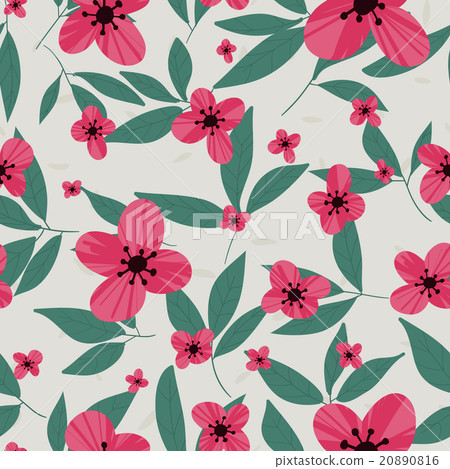 Floral vector pattern. Seamless doodle flowers. Floral vector pattern. Seamless doodle flowers. 20890816
