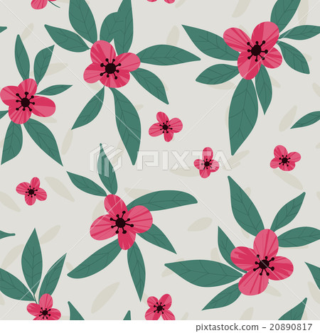 Floral vector pattern. Seamless doodle flowers. Floral vector pattern. Seamless doodle flowers. 20890817