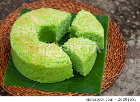 Pandan chiffon cake Traditional Indonesian desert  20891655