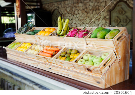 Juice Bar with assorted fresh fruits, vegetables Juice Bar with assorted fresh fruits, vegetables 20891664