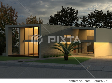Render Evening House Render Evening House 20892230