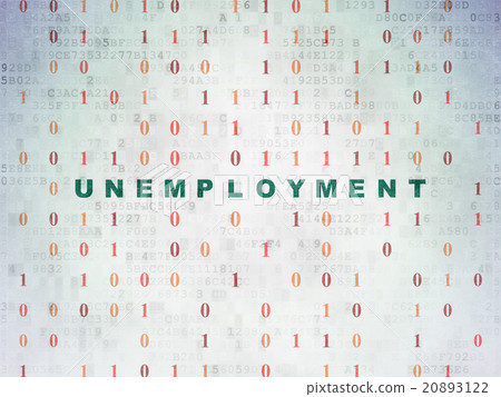 Finance concept: Unemployment on Digital Paper Finance concept: Unemployment on Digital Paper 20893122
