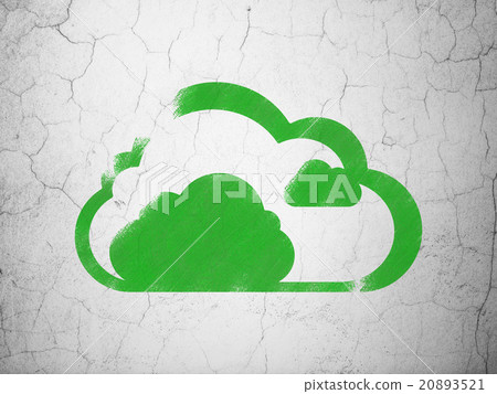 Cloud computing concept: Cloud on wall background 20893521
