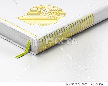 Education concept: closed book, Head With Finance Education concept: closed book, Head With Finance 20893576