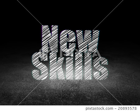 Learning concept: New Skills in grunge dark room Learning concept: New Skills in grunge dark room 20893578