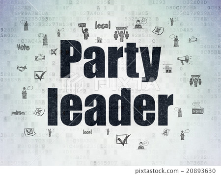 Political concept: Party Leader on Digital Paper Political concept: Party Leader on Digital Paper 20893630