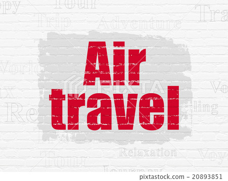 Travel concept: Air Travel on wall background Travel concept: Air Travel on wall background 20893851