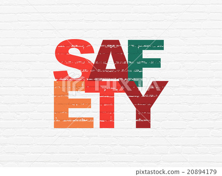 Security concept: Safety on wall background Security concept: Safety on wall background 20894179