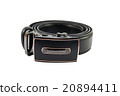 buckle Leather belt for men isolated on white 20894411