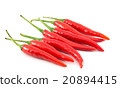 Red chili peppers isolated on a white background 20894415