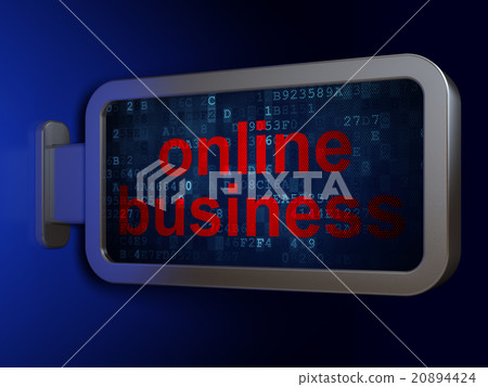 Business concept: Online Business on billboard Business concept: Online Business on billboard 20894424