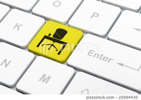 Finance concept: Office on computer keyboard Finance concept: Office on computer keyboard 20894430